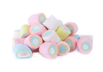 marshmallows candy isolated on white background