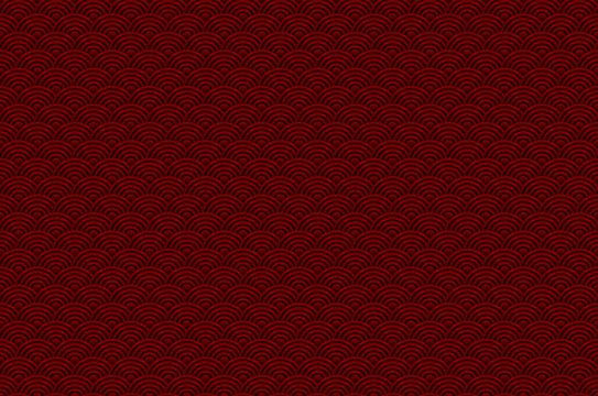 Red Chinese seamless pattern dragon fish scales simple seamless pattern Nature background with japanese wave circle pattern vector korean