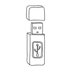 usb drive icon image vector illustration design 