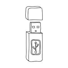 usb drive icon image vector illustration design 