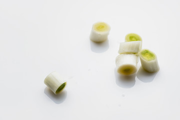 Fresh sliced leek