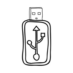 usb drive icon image vector illustration design 
