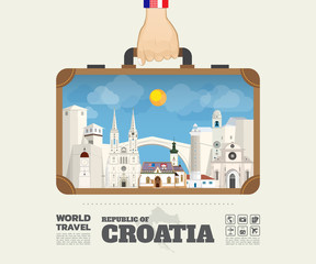 Hand carrying croatia Landmark Global Travel And Journey Infogra