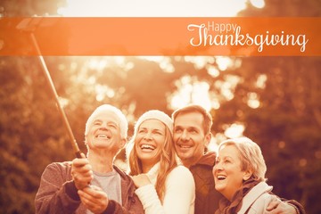 Composite image of thanksgiving greeting text