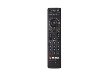 TV remote control isolated on white background.