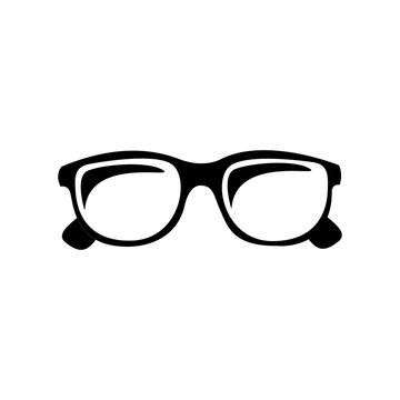 glasses pictogram icon image vector illustration design 