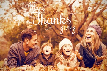 Composite image of happy thanksgiving day message