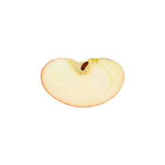 Naklejka na ściany i meble Red apple slices isolated on white background.