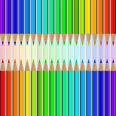 set of colored pencils