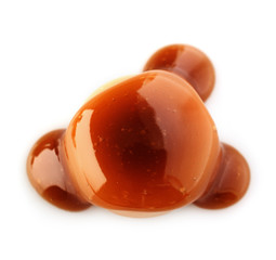 Caramel candies and liquid caramel