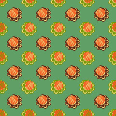 Abstract flower seamless pattern background. 