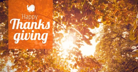 Composite image of thanksgiving greeting text - Powered by Adobe