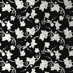 Obraz premium Flower silver foil design