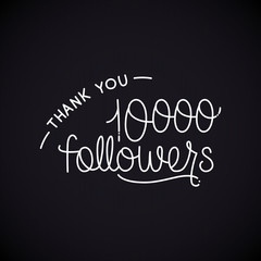 Vector thanks design template for network friends and followers. Thank you card. Image Social Networks. Web user celebrates a large number of subscribers.