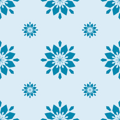 Christmas snowflakes seamless background. 