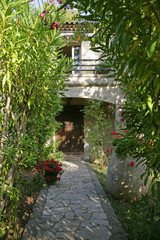 tile path to hotel