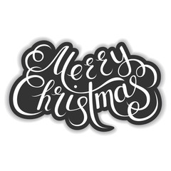 Merry Christmas lettering on a background. Vector illustration.