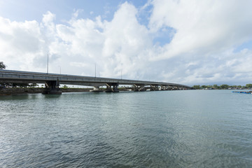 Fototapeta na wymiar Sarasin bridge way to Phuket island,Bridge connect Phang Nga pro
