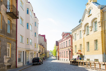 Fototapeta na wymiar european old city street