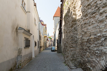 Fototapeta na wymiar european old city street