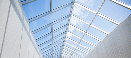 modern building or pavilion glass roof - Powered by Adobe