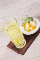 green alcoholic cocktail