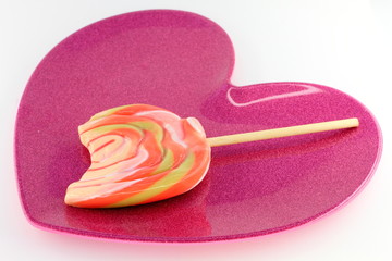 Lollipop on a plate