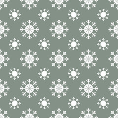 Christmas snowflakes seamless background.