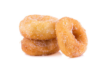 Obraz na płótnie Canvas Sugary donut isolated on a white background