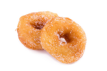 Sugary donut isolated on a white background