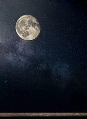 Fototapeten starry night and moon © Baranov