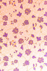 cool retro floral wallpaper in tan and brown design