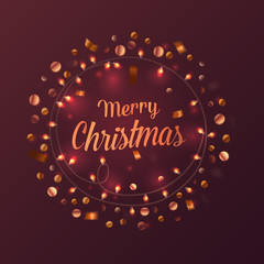 new year and merry christmas postcard 2017