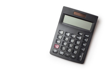 calculator on white background - obrazy, fototapety, plakaty