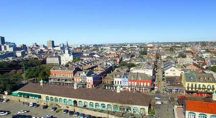 Fototapeta premium New Orleans cityscape and buildings, aerial view