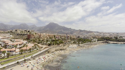 Fototapeta na wymiar Playa de Las Americas, Tenerife. Aerial view in summer season
