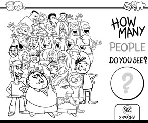 counting people coloring page