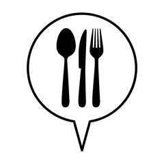 cutlery spoon knife fork icon image vector illustration design 