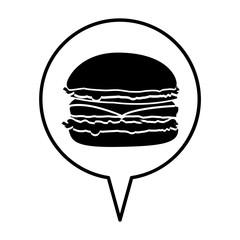 hamburger pictogram icon image vector illustration design 