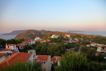 Fototapeta na wymiar Evening landscape,Alonissos,Greece