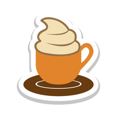 mug with hot beverage icon image vector illustration design 