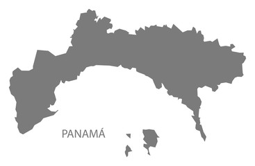 Panama State Map grey