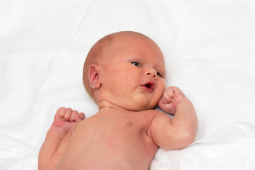 Nursing baby portrait