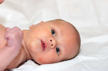 Nursing baby portrait