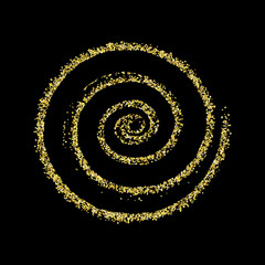 Gold glitter circle golden vector background abstract sparkle luxury shiny new year texture