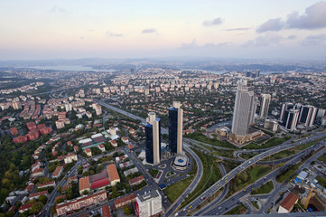 Fototapeta na wymiar Aerial panoramic view of the Istanbul