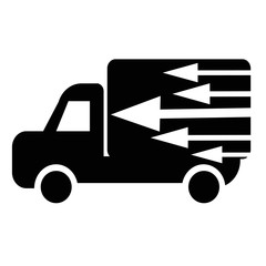 Fast delivery car icon illustration design