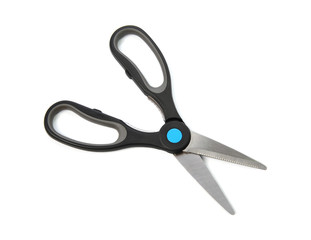 black scissors isolated on a white background