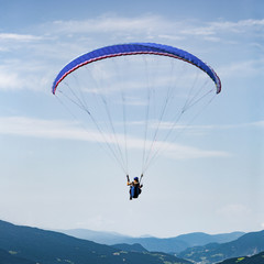 Blue paraglider