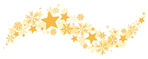 Gold stars and snowflakes